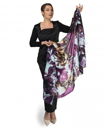 Палантин Женский W40-PORTE.FLEUR/VIOLETTE